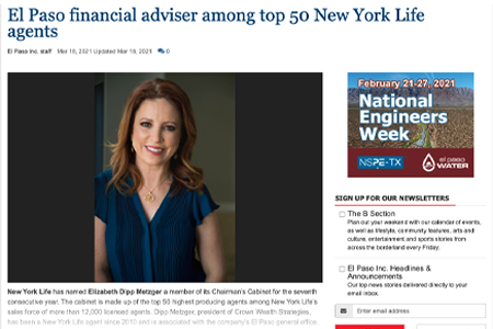 Lizzie Named in Top 50 at New York Life for 9th Year