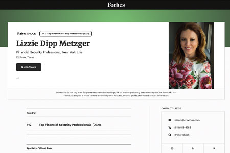 Lizzie Dipp Metzger Forbes Profile