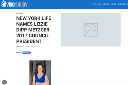 New York Life Names Crown Wealth Founder, Lizzie Metzger 2017 Council President